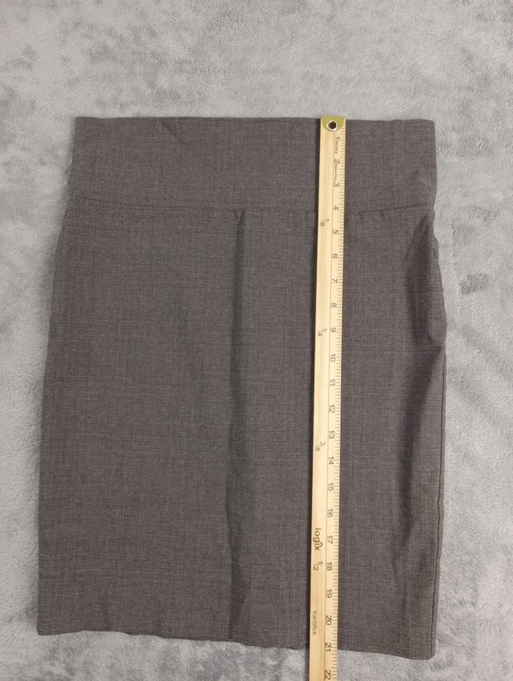 Charlotte Russe Womens Solid Pencil Back Knee Skirt Gray Size Medium - Picture 5 of 5